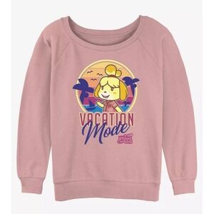 Nintendo Animal Crossing Vacation Mode Isabelle Size Medium Mauve Video Game EUC